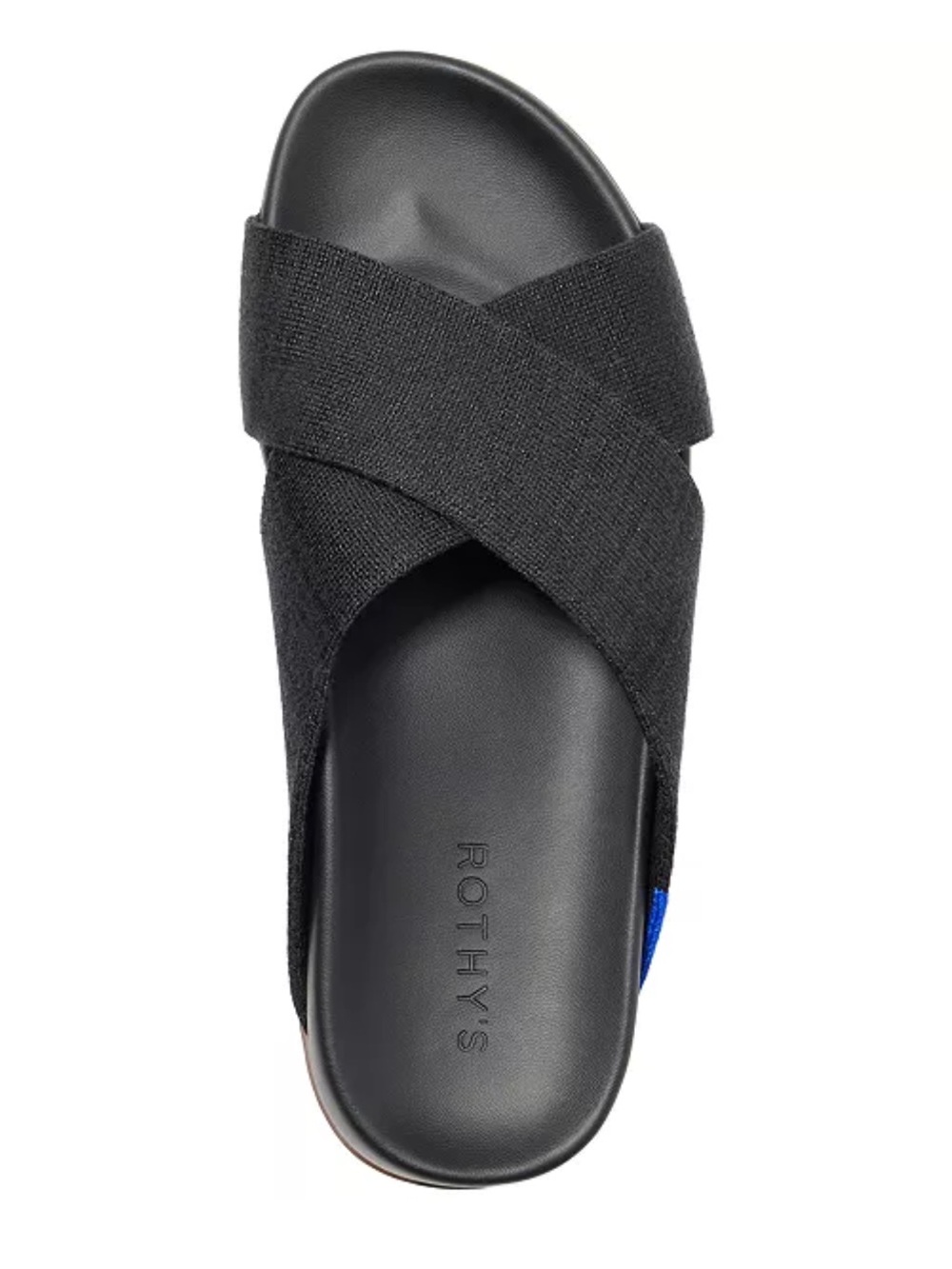 Rothy's Women's Weekend Slide Round Toe Flat Sandals black Sz 6.5 NWT Classic